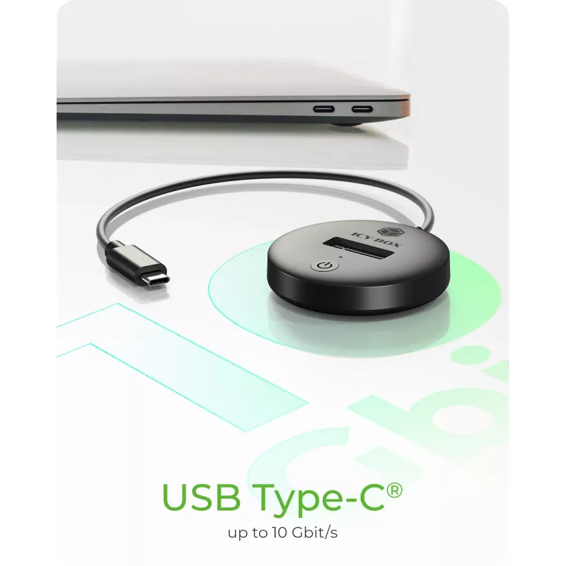 ICY BOX IB-1610MCD-C31 USB 3.2 Gen 2 (3.1 Gen 1) Type-C musta