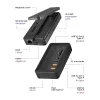 ICY BOX IB-DK4072M-CU31 USB 3.2 Gen 2 (3.1 Gen 1) Type-C musta