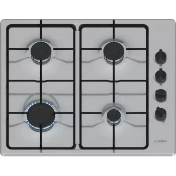 Bosch Serie 2 PBP6B5K80 liesi ruostumaton teräs kalusteisiin asennettava 60 cm kaasu 4 vyöhykettä