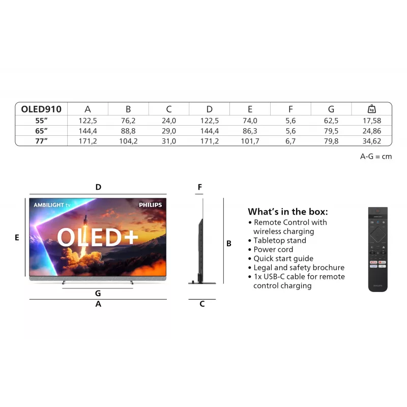 Televisio Philips 65OLED910/12 65 tuumaa 4K Ultra HD OLED 3840 x 2160