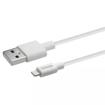 USB-kaapeli Savio CL-192 1m USB A USB 2.0 valkoinen
