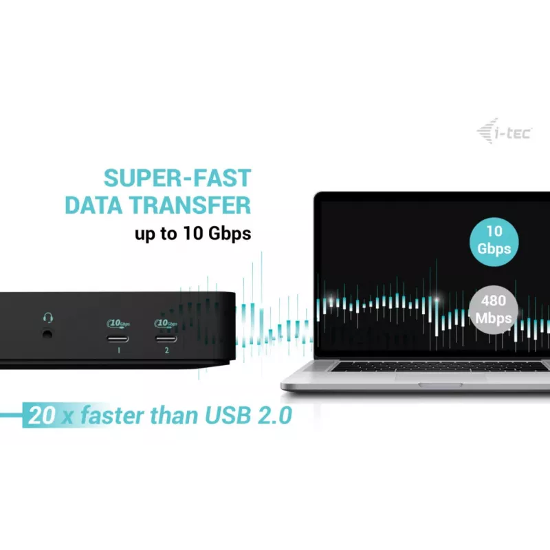 I-tec USB-C Intelligent Triple Display -telakointiasema + Power Delivery 100W