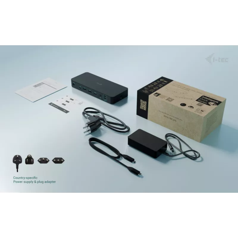 I-tec USB-C Intelligent Triple Display -telakointiasema + Power Delivery 100W