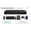 ITEC i-tec USB-C KVM Dock PRO kolmelle isäntälaitteelle, dual-video, 2x Power Delivery (max. 92W), USB 3.2, 10 Gbit/s, Gigabit-Ethernet