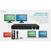 ITEC i-tec USB-C KVM Dock PRO kolmelle isäntälaitteelle, dual-video, 2x Power Delivery (max. 92W), USB 3.2, 10 Gbit/s, Gigabit-Ethernet