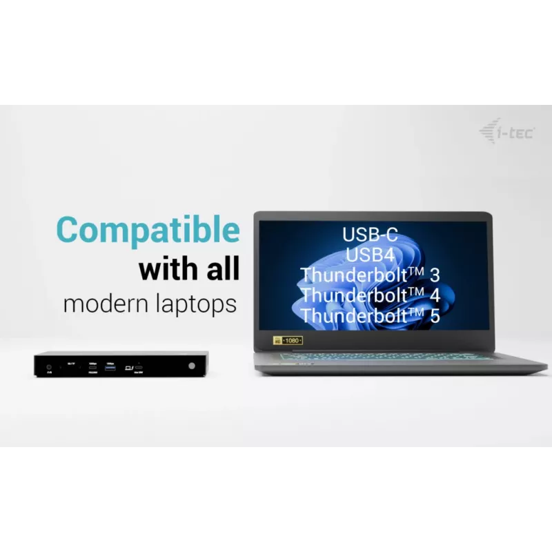 i-tec Thunderbolt4 Triple Display -telakointiasema + Power Delivery 96W