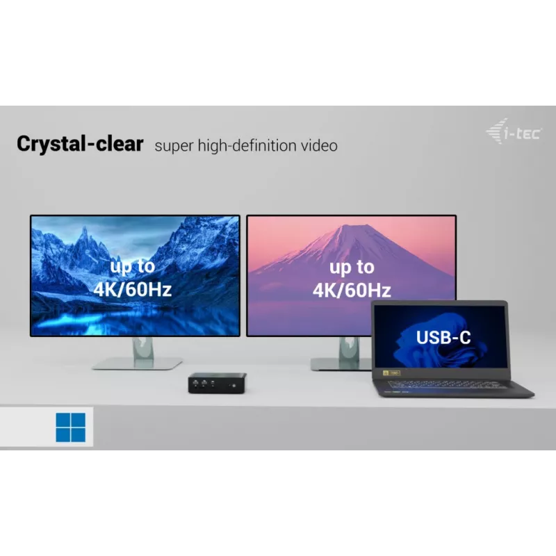 i-tec Thunderbolt5 Quattro Display -telakointiasema, 5x USB, 2,5 GLAN + Power Delivery 140W