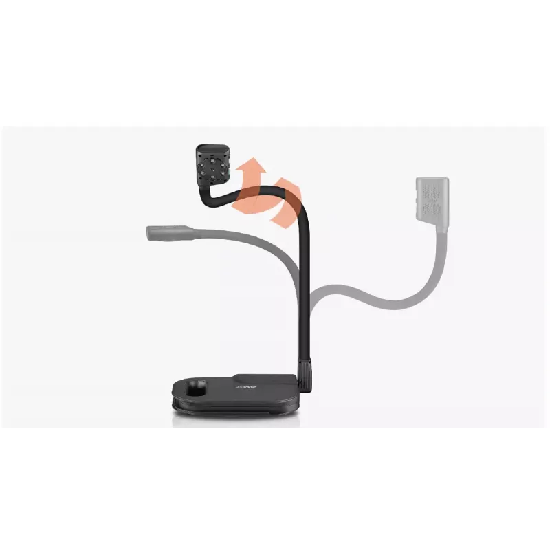 AVer AVerVision U50+ dokumenttikamera, 8 MP CMOS, 1080p, 60 fps, 16x digitaalinen zoom, USB 2.0, musta