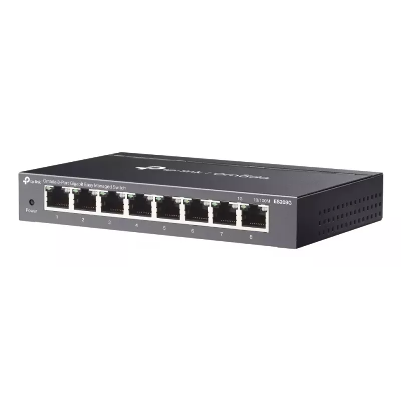 TP-Link Omada ES208G verkkokytkin Managed L2 Gigabit Ethernet (10/100/1000) musta