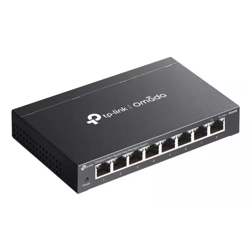 TP-Link Omada ES208G verkkokytkin Managed L2 Gigabit Ethernet (10/100/1000) musta