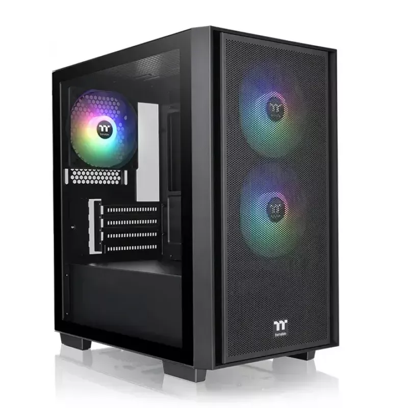 PC-kotelo Thermaltake Versa H16 TG ARGB Micro Tower musta