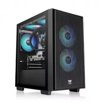 PC-kotelo Thermaltake Versa H16 TG ARGB Micro Tower musta