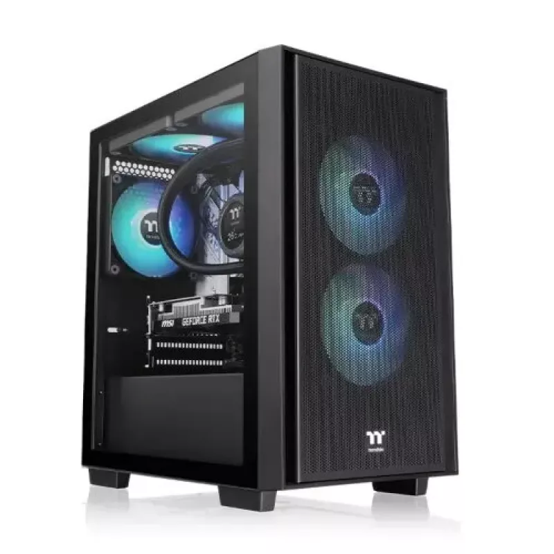 PC-kotelo Thermaltake Versa H16 TG ARGB Micro Tower musta