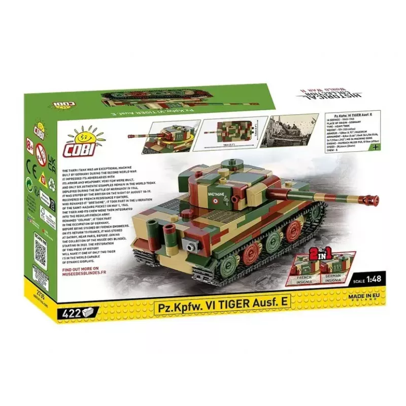 Cobi Pz.Kpfw. VI Tiger Ausf. E rakennussarja, 1:48, 422 osaa