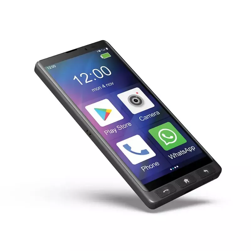 MAXCOM MS601 4G älypuhelin seniorille, 6 tuumaa, 4GB/64GB, Android 14, musta