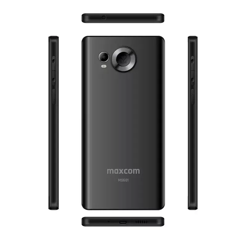 MAXCOM MS601 4G älypuhelin seniorille, 6 tuumaa, 4GB/64GB, Android 14, musta