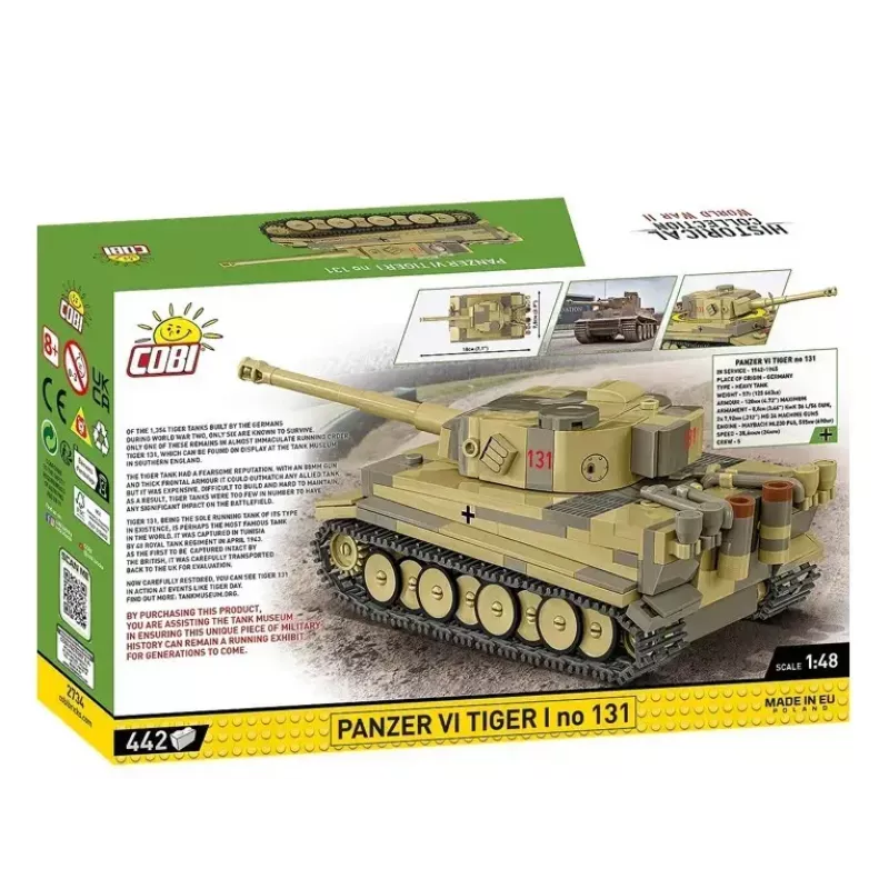 Palikkasarja Cobi panssarivaunu VI Tiger I 442 osaa malli COIB-2734