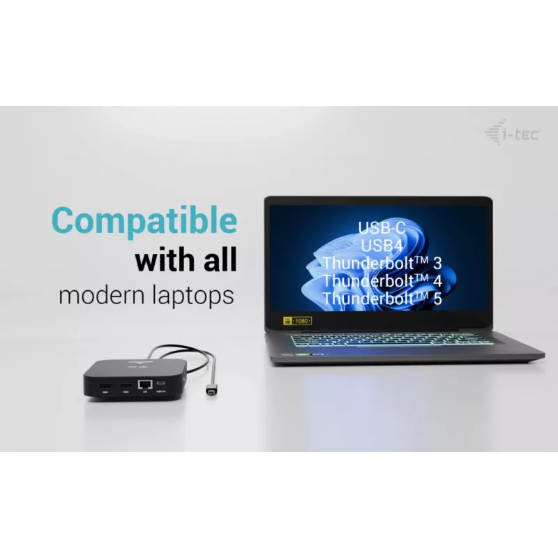 Telakointiasema ITEC USB-C Dual HDMI C31DUALHDMIDOCKPD — Dual 4K 60Hz, 100W Power Delivery
