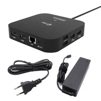USB-C Dual HDMI adapteri ITEC C31DUALHDMIDPD100 — dual HDMI 4K@60Hz, USB-C Power Delivery 100W