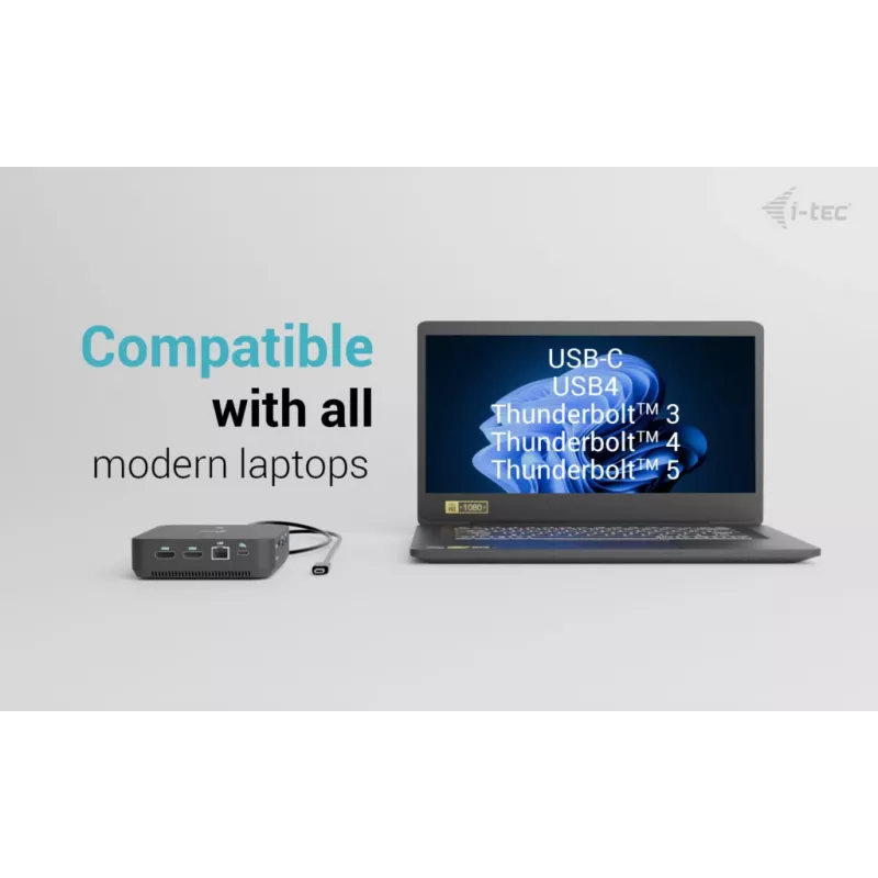USB-C DisplayPort dual-HDMI-adapteri ITEC C31TRIPLEVIDEODPPRO 4K 60Hz, 100W Power Delivery