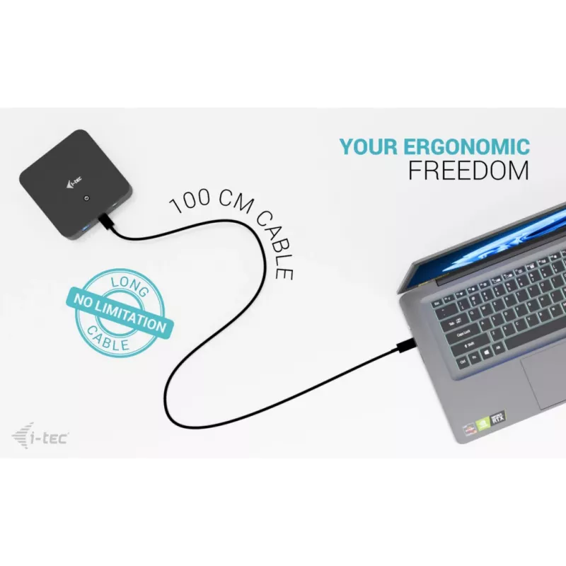 USB-C DisplayPort dual-HDMI-adapteri ITEC C31TRIPLEVIDEODPPRO 4K 60Hz, 100W Power Delivery