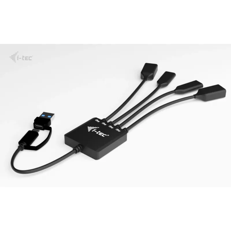 i-tec USB-C/USB-A kaapeli-HUB 4 porttia (2x USB-C, 2x USB-A)