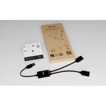 USB-A-keskitin ITEC U3CBLHUB2A — 2 porttia, USB 3.0 jopa 5 Gbit/s
