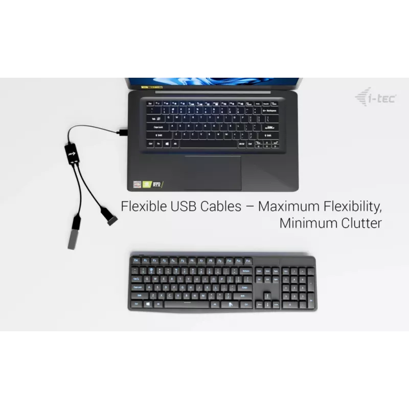 USB-A-keskitin ITEC U3CBLHUB2A — 2 porttia, USB 3.0 jopa 5 Gbit/s