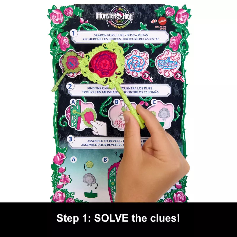 Monster High Skulltimate Secrets Garden Mysteries leikkisetti, Venus McFlytrap nukke yli 19 yllätyksellä
