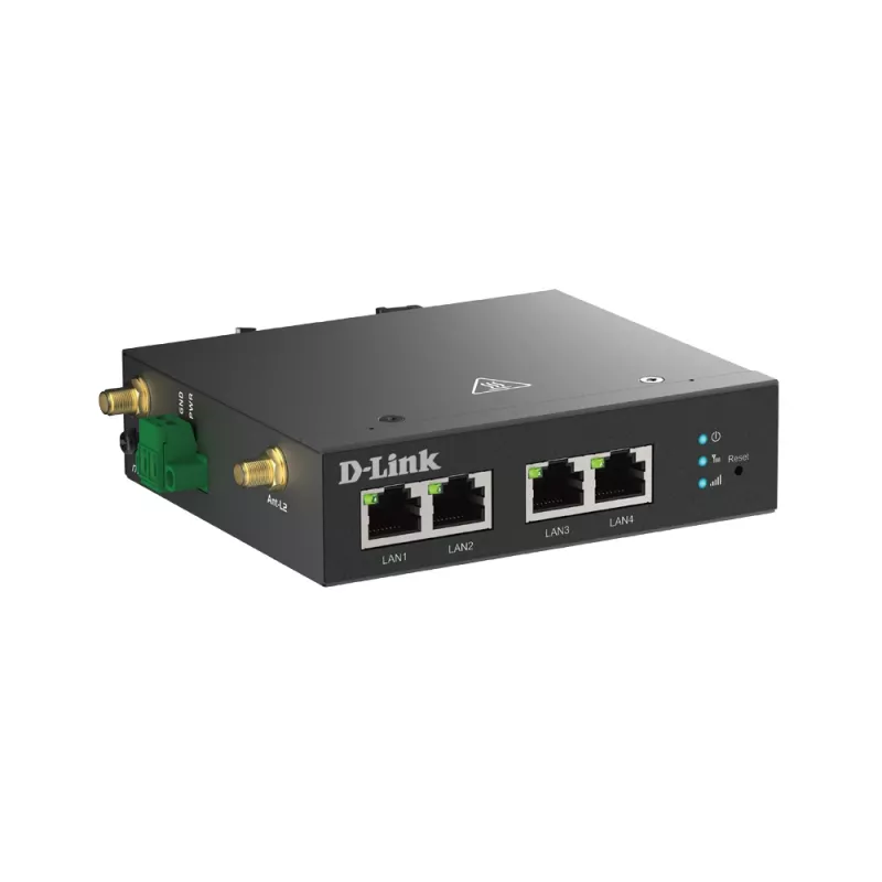 Matkapuhelinreititin D-Link DWM-314-T 4G LTE VPN musta DIN-kiskoasennus