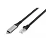 DIGITUS USB-C 3.2 Gen1 - RJ45 Ethernet-kaapeli - CAT6a S/FTP musta - 2m