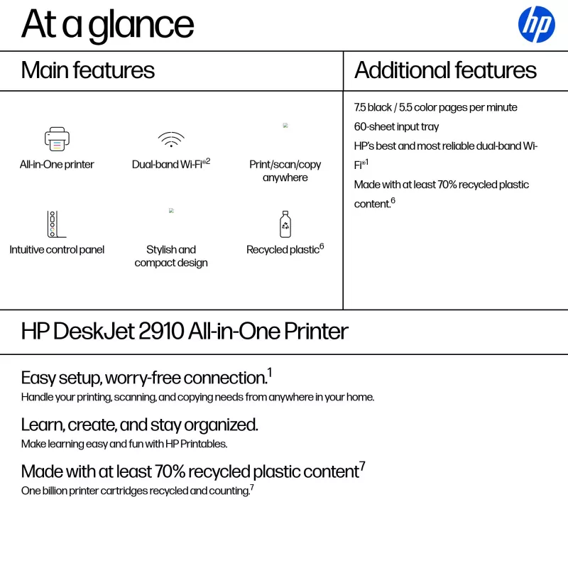 HP DeskJet 2910 langaton 3-in-1 väritulostin terminen mustesuihku 4800x1200 DPI