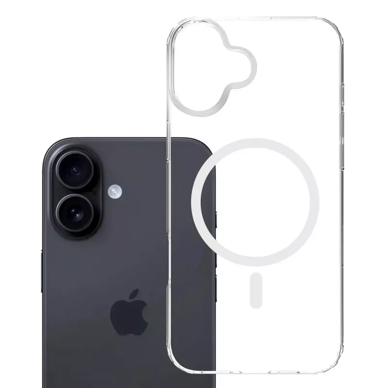 Kotelo puhelinkotelo 3MK Armor MagCase iPhone 16, 6,1 tuumaa (15,5 cm), läpinäkyvä, PC+TPU