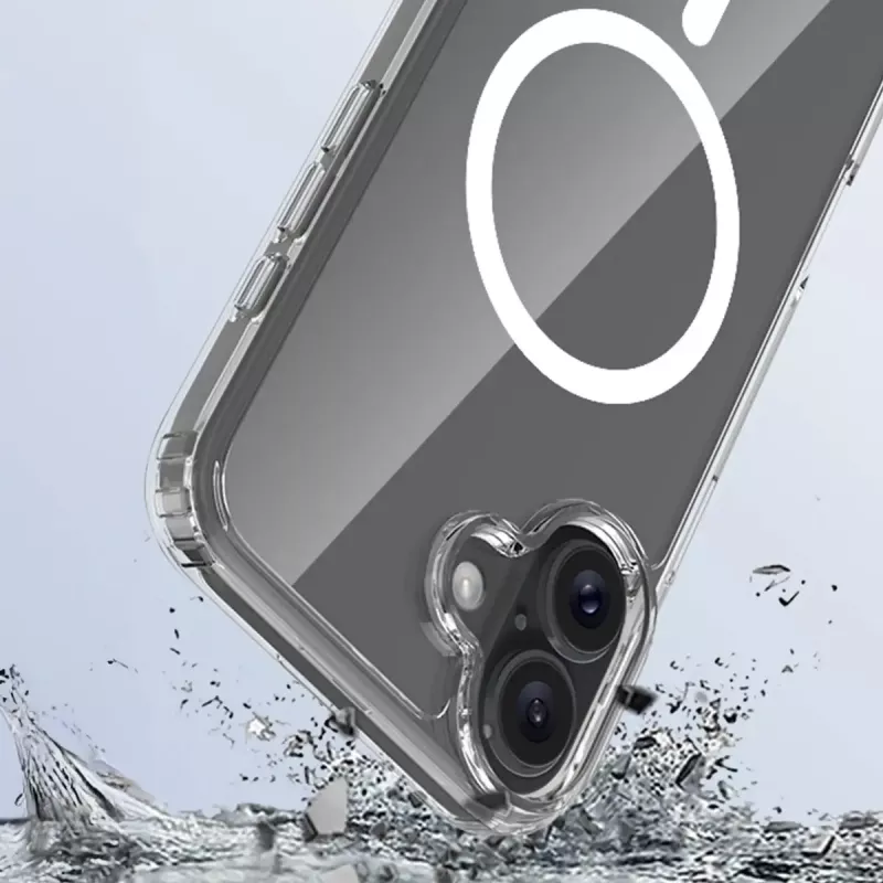 Kotelo puhelinkotelo 3MK Armor MagCase iPhone 16, 6,1 tuumaa (15,5 cm), läpinäkyvä, PC+TPU