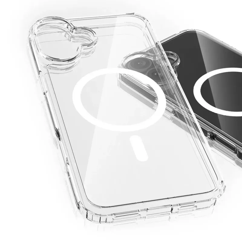 Kotelo puhelinkotelo 3MK Armor MagCase iPhone 16, 6,1 tuumaa (15,5 cm), läpinäkyvä, PC+TPU