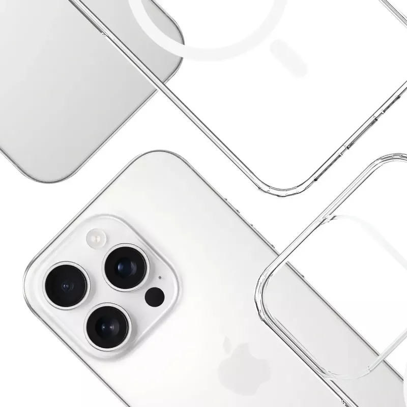 3MK Armor MagCase suojakuori iPhone 16 Pro -puhelimelle, MagSafe, läpinäkyvä, TPU