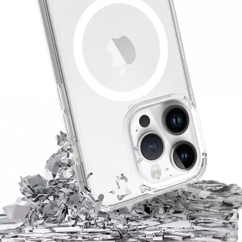 3MK Armor MagCase suojakuori iPhone 16 Pro -puhelimelle, MagSafe, läpinäkyvä, TPU