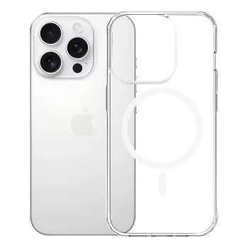 Puhelinkotelo 3MK Armor MagCase Cover iPhone 16 Pro Max -puhelimelle, sopii 17,5 cm (6,9 tuuman) näytölle, läpinäkyvä, PC+TPU
