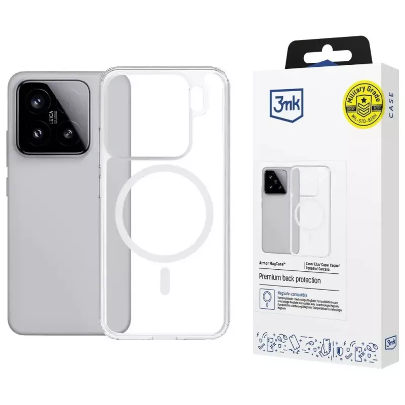 Suoja-MagCase Armor 3MK Xiaomi 15 Pro — ohut, kestävä puhelinkotelo