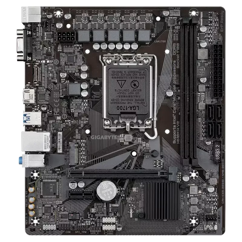 Emolevy GIGABYTE H610M H V2, Intel H610, LGA 1700, Micro ATX