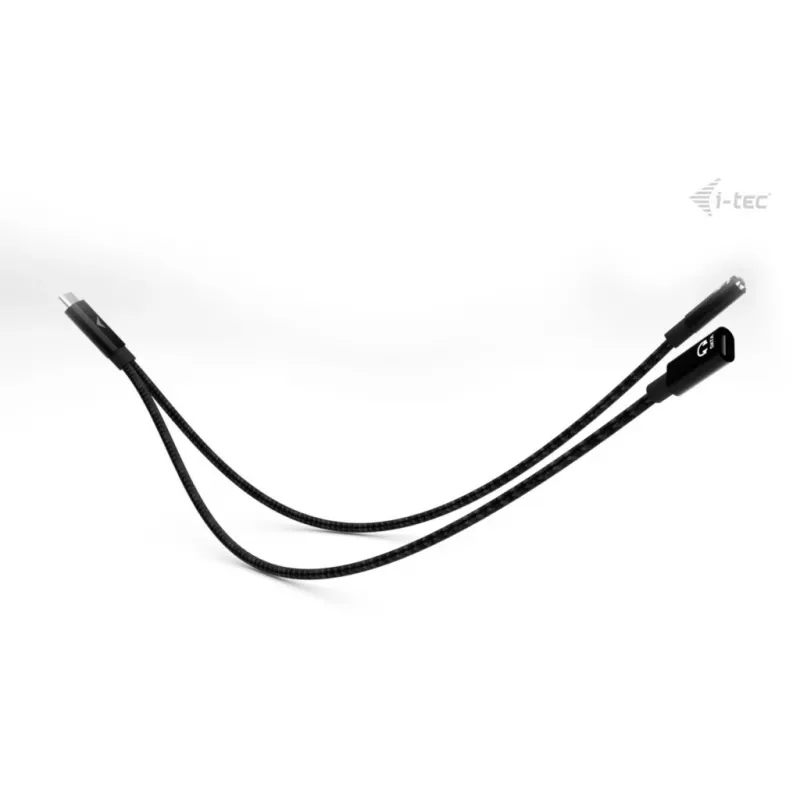 i-tec USB-C-kaapelinsplitteri ääni/data + Power Delivery 100 W
