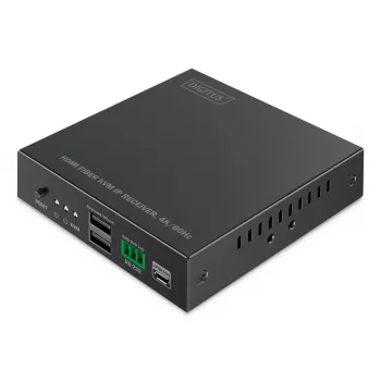 DIGITUS HDMI Fiber vastaanotin – DS-55348 4K/60Hz 40 km/300m IP 1G musta