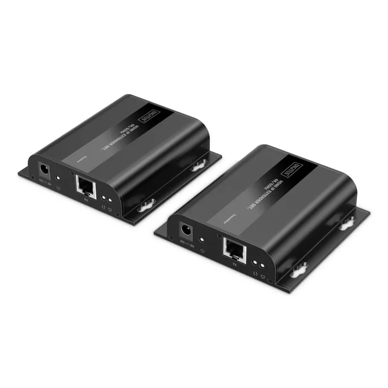 DIGITUS HDMI IP -jatkosarja - 4K/60Hz 120/200 m, yksi-moneen, CAT, musta