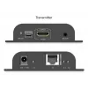 DIGITUS HDMI IP -jatkosarja - 4K/60Hz 120/200 m, PoE, yksi-moneen, CAT, musta