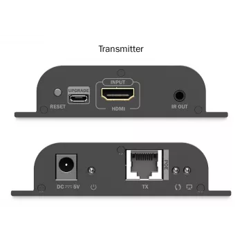 DIGITUS HDMI IP -jatkosarja - 4K/60Hz 120/200 m, PoE, yksi-moneen, CAT, musta