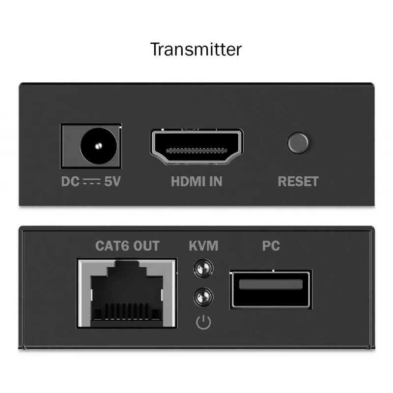 DIGITUS HDMI KVM -jatkosarja – 4K/30Hz 40/70 m PoC CAT musta