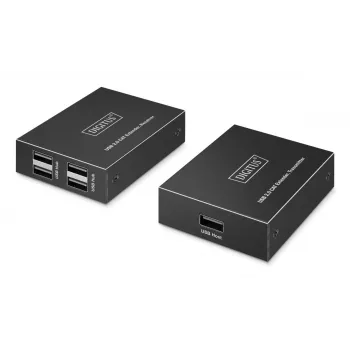 DIGITUS USB-jatko - USB 2.0 4x USB-A-portti 150 m käytettäväksi CAT6 (tai korkeamman) kaapelin kanssa