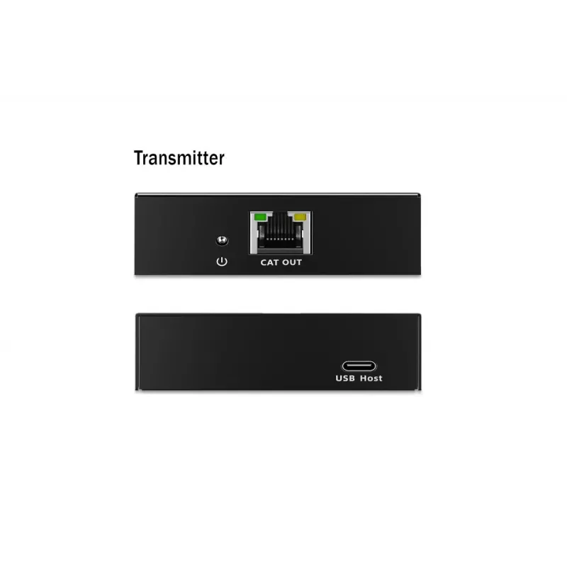 USB 3.2 Gen1 CAT-jatko DIGITUS DA-73121 — 5 Gbit/s, 4 porttia (3× USB-A, 1× USB-C), 100 m, DC-käyttöinen