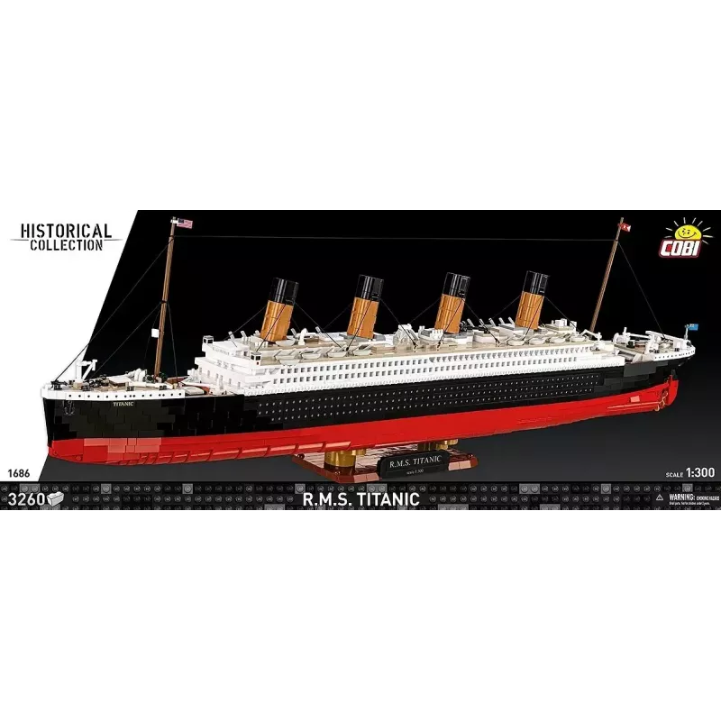 Rakennussarja Cobi R.M.S. Titanic malli, 3 260 muovipalikkaa (COBI-1686)