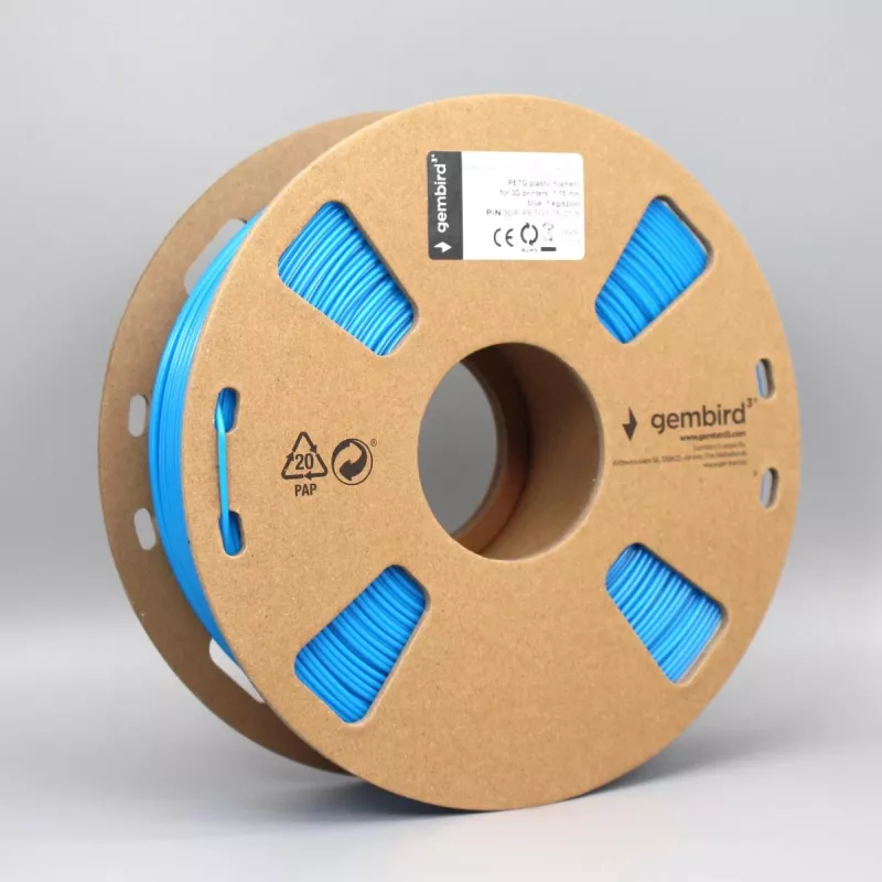 3D-tulostusmateriaali Gembird 3DP-PETG1.75-01-B polyetyleenitereftalaattiglykoli PETG sininen